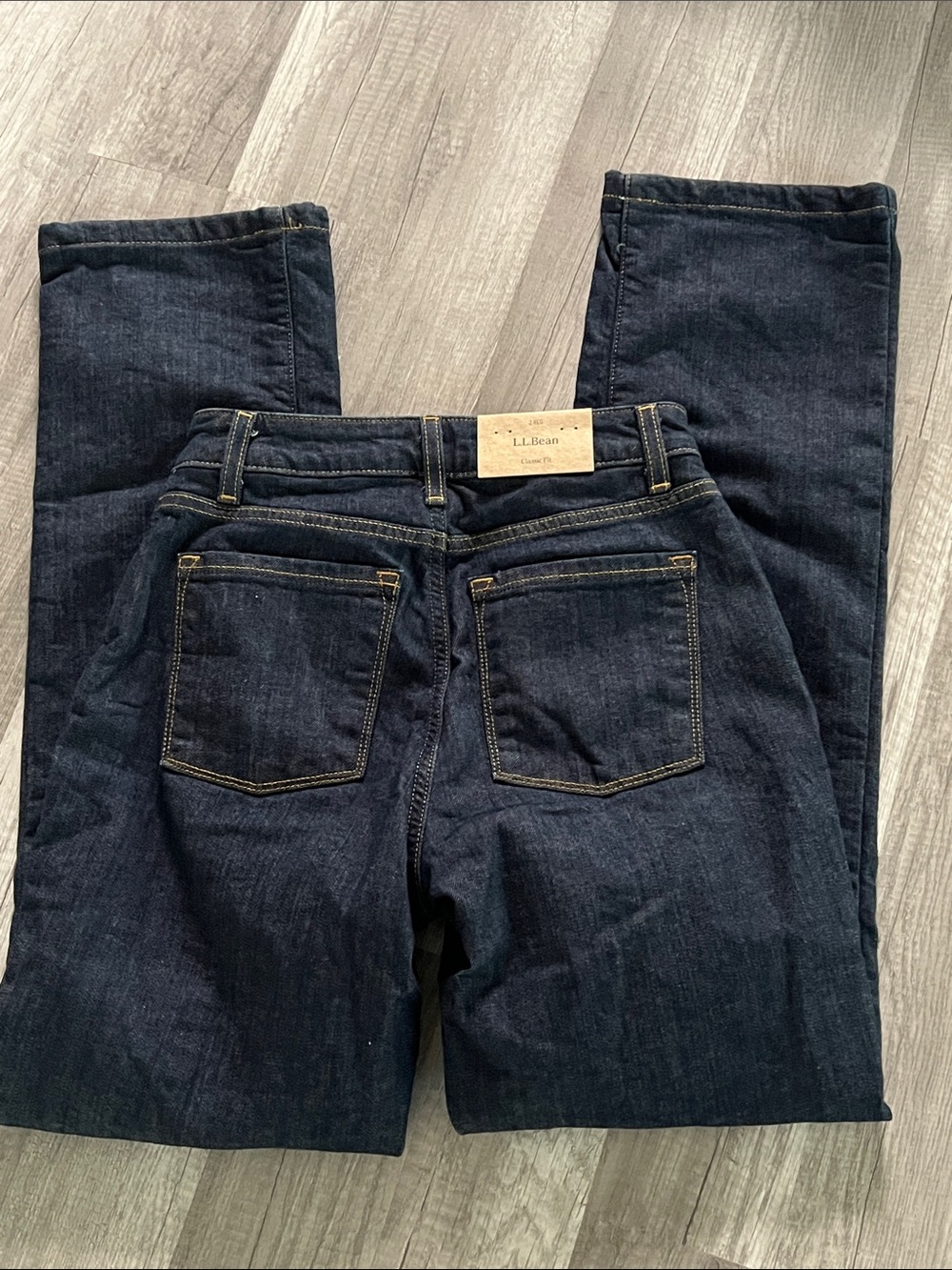 L.L. Bean Indigo Straight-Leg lined Jeans